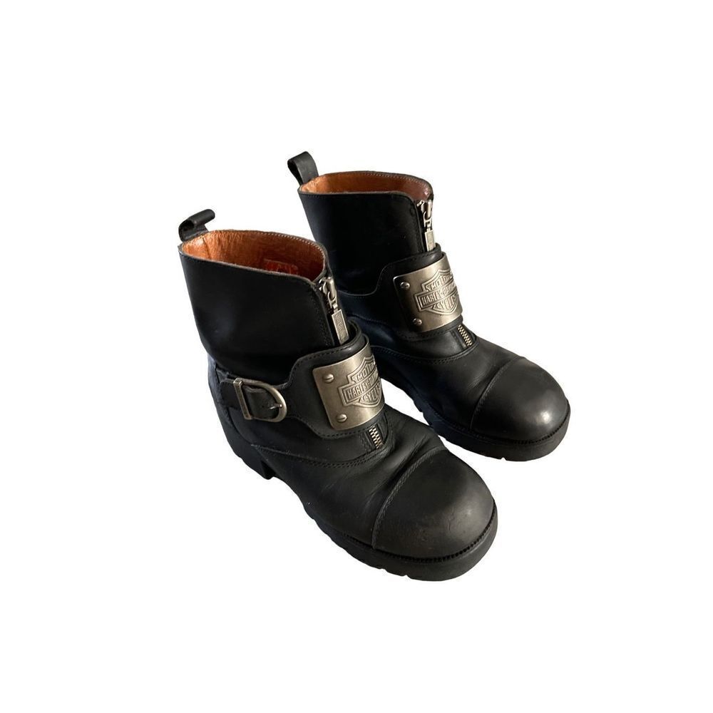 Women’s Vintage Harley-Davidson Riding Boots Buckle Size 8.5